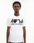 Comme Des Garcons T-Shirt Play Logo Print White