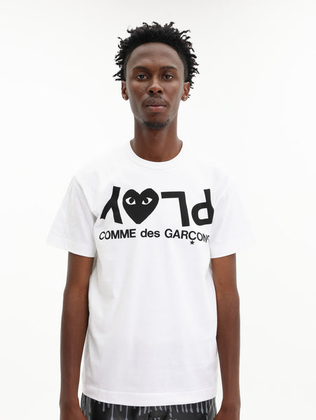 Comme Des Garcons T-Shirt Play Logo Print White - AL Capone Premium