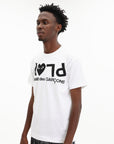 Comme Des Garcons T-Shirt Play Logo Print White