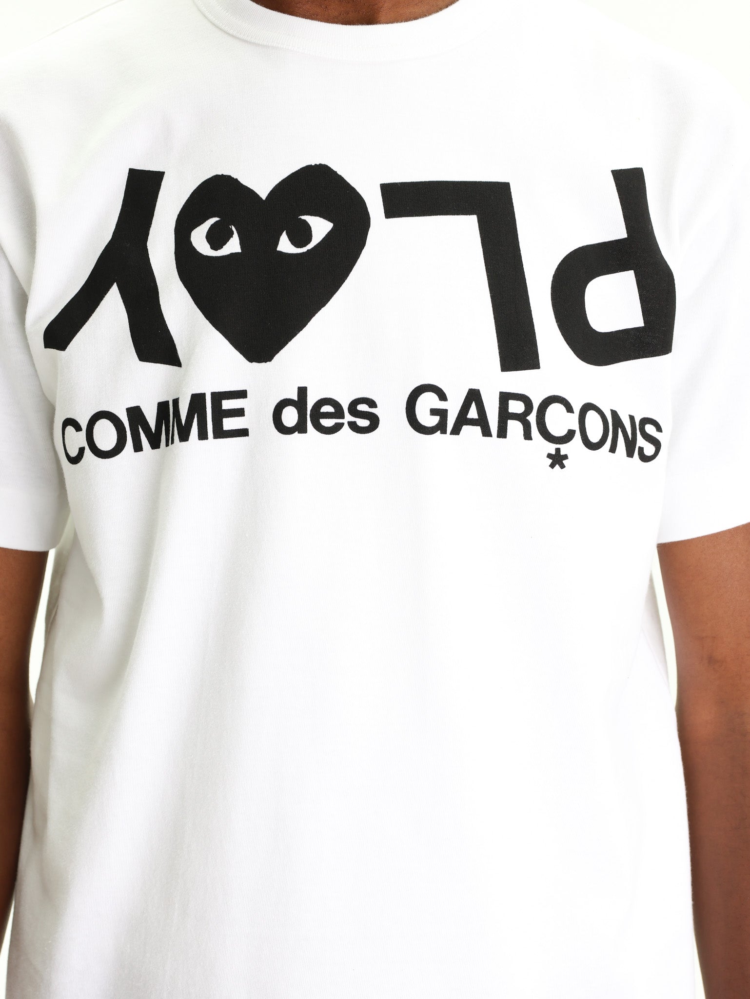 Comme Des Garcons T-Shirt Play Logo Print White - AL Capone Premium