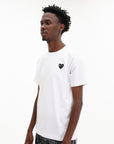 Comme Des Garcons T-Shirt Play Black Heart White