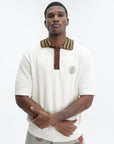 Drole Golfer Maille Ajoure D Miroir Off White