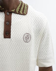 Drole Golfer Maille Ajoure D Miroir Off White