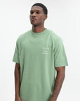 Drole T-Shirt Slogan Calligraphy Light Green