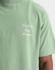 Drole T-Shirt Slogan Calligraphy Light Green