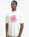 Drole T-Shirt Slogan Hibiscus Off White