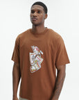 Drole T-Shirt Rum Labels Brown