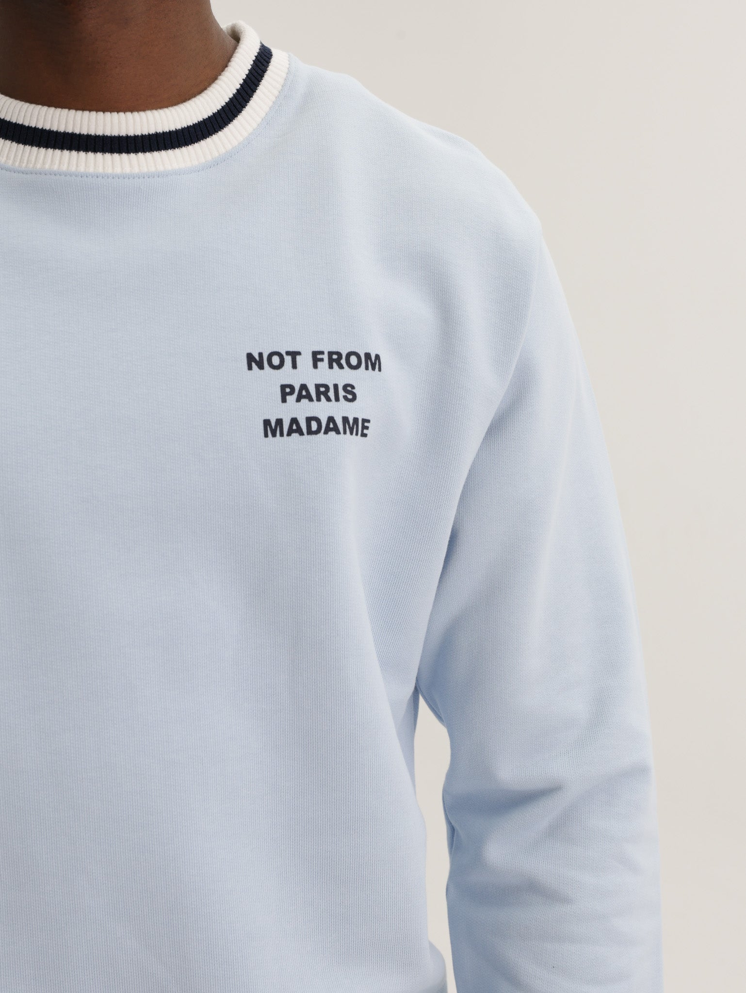 Drole Sweater Slogan Sport Light Blue