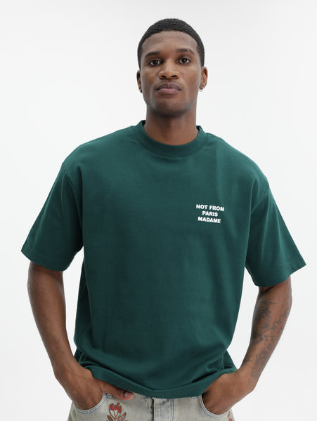 Drole T-Shirt Bold Slogan Dark Green - AL Capone Premium
