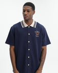 Drole Shirt Piquee Slogan Rose Navy