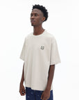 Maison Kitsune T-Shirt Bold Fox Head Patch Oversize Truffle