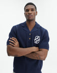 Drole Golfer Maille Monogramme Navy