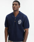 Drole Golfer Maille Monogramme Navy