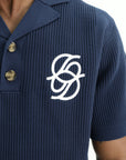 Drole Golfer Maille Monogramme Navy