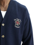 Drole Cardigan Slogan Rose Navy