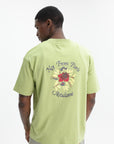 Drole T-Shirt Slogan Rose Light Olive