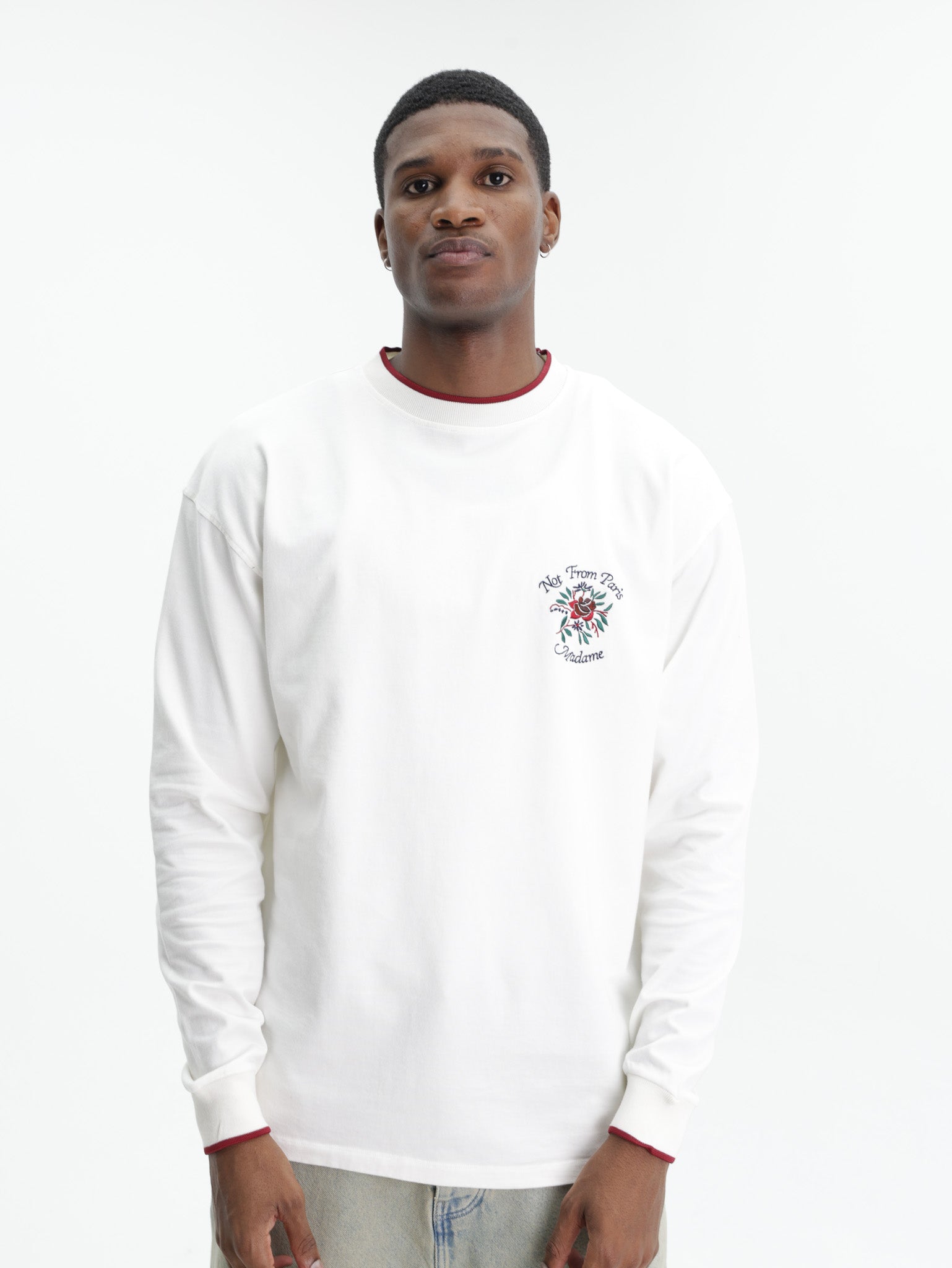 Drole Sweater Slogan Rose Off White