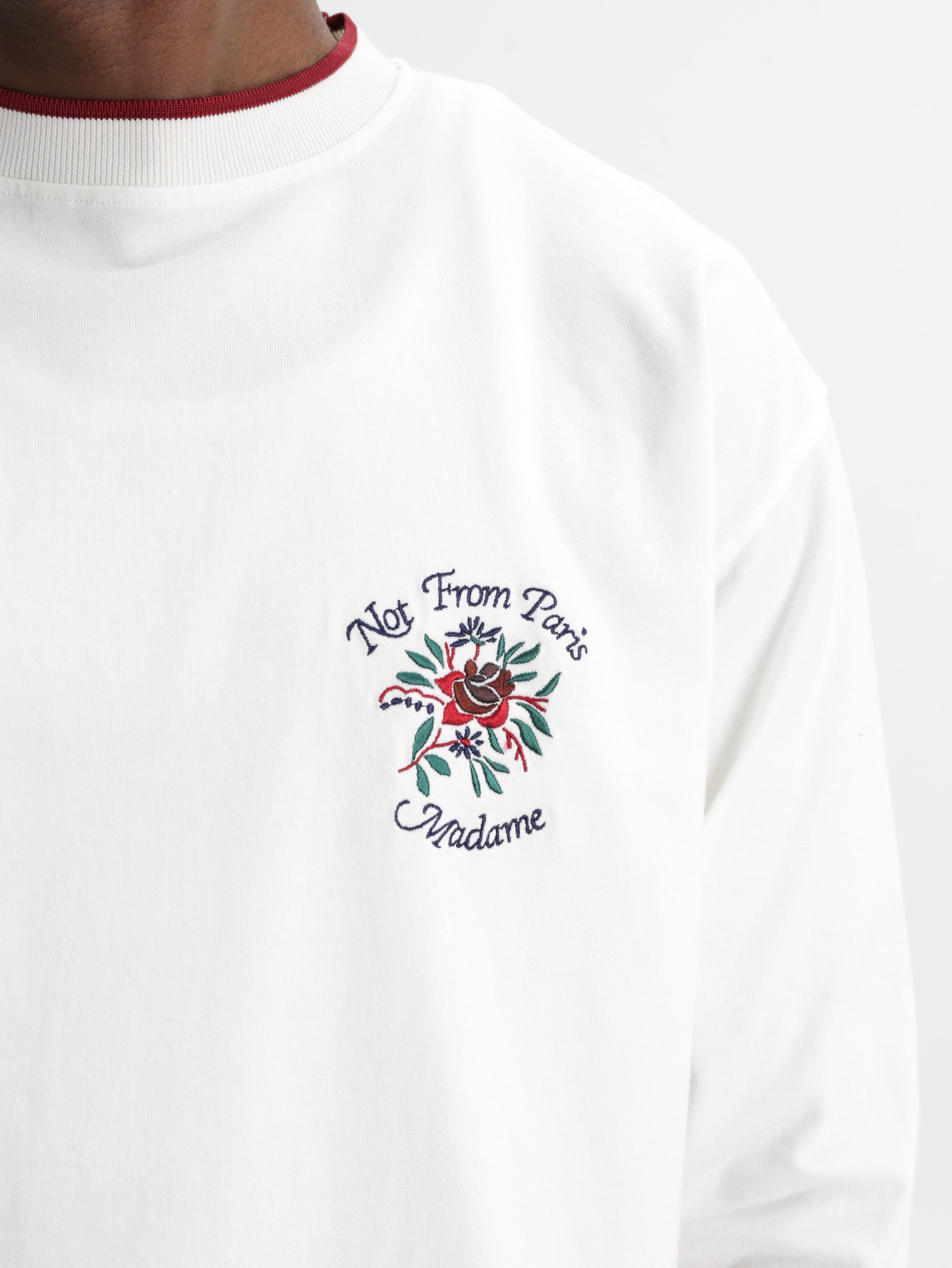 Drole Sweater Slogan Rose Off White