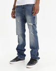 True Religion Jean Ricky Worn Rips Medium Wash