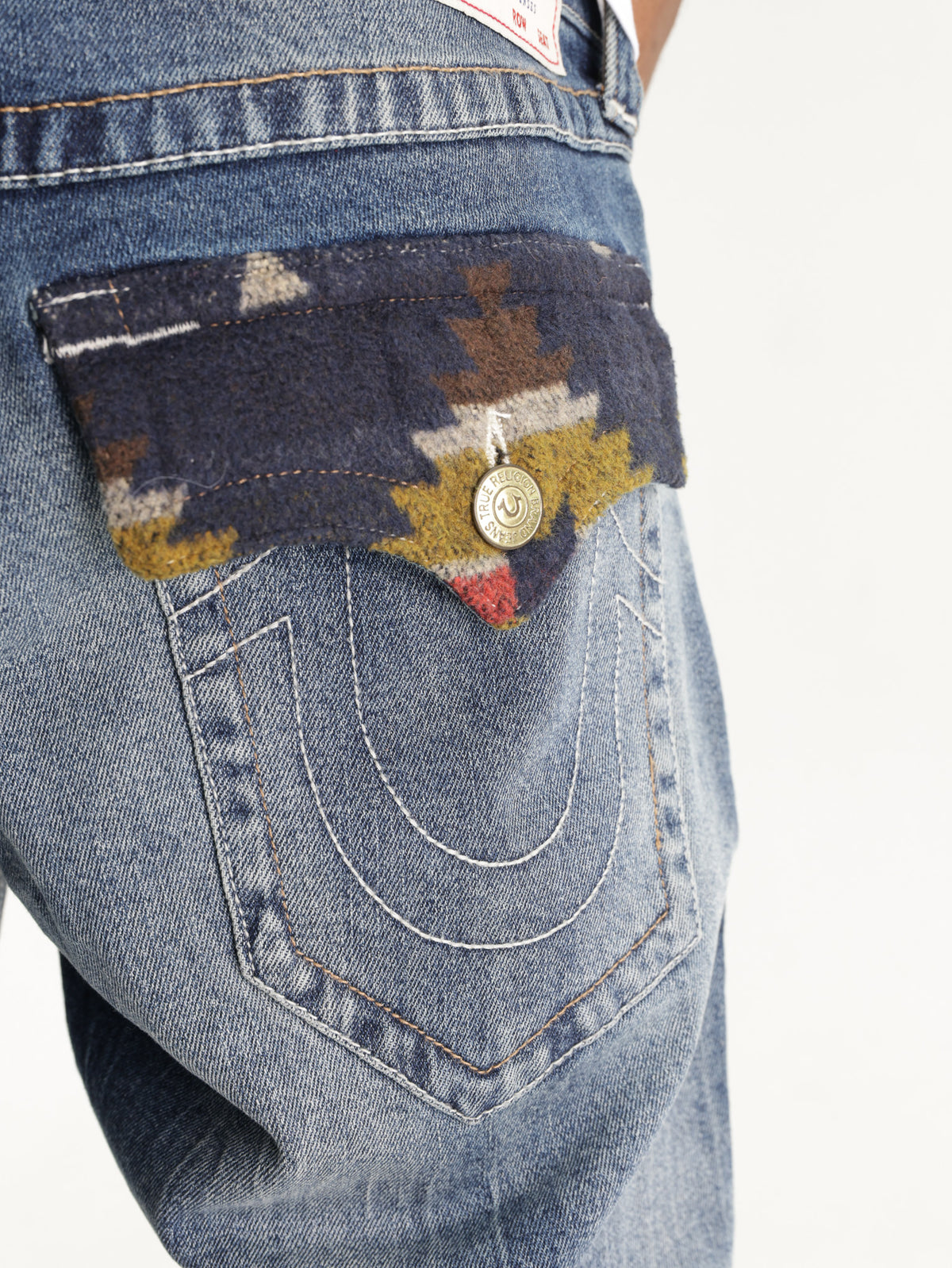 True Religion Jean Ricky Worn Rips Medium Wash
