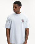 Drole T-Shirt Slogan Rose Light Blue