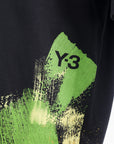 Y-3 T-Shirt Bottom Brush Strokes Black