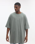 Y-3 T-Shirt Oversized Sleeve Logo Green