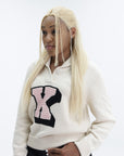 Kenzo Hoodie Logo K Ecru