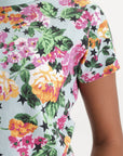 Kenzo T-Shirt Floral Off Aqua