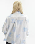 Kenzo Shirt LS White-Blue