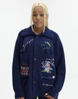 Kenzo Cardigan Cartoon Navy Blue