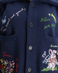 Kenzo Cardigan Cartoon Navy Blue