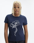 Kenzo T-Shirt Flower Navy Blue