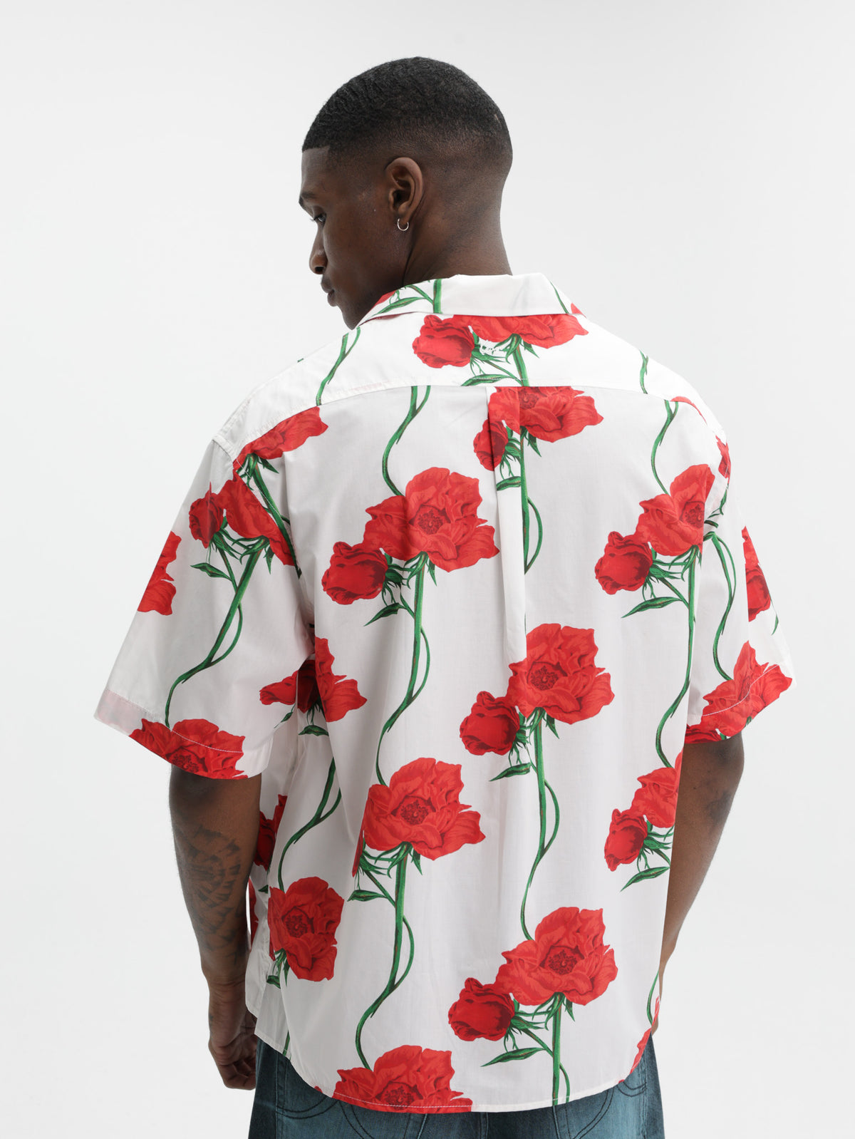 Red Capone Kenzo Shirt SS Ecru-Red - AL Capone Premium