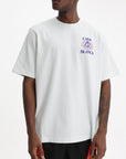 Casablanca T-Shirt Celestial Pyramid Flock Printed Classic Light Blue