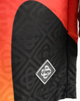 Casablanca Short Gradient Panel Jacquard Black/Red
