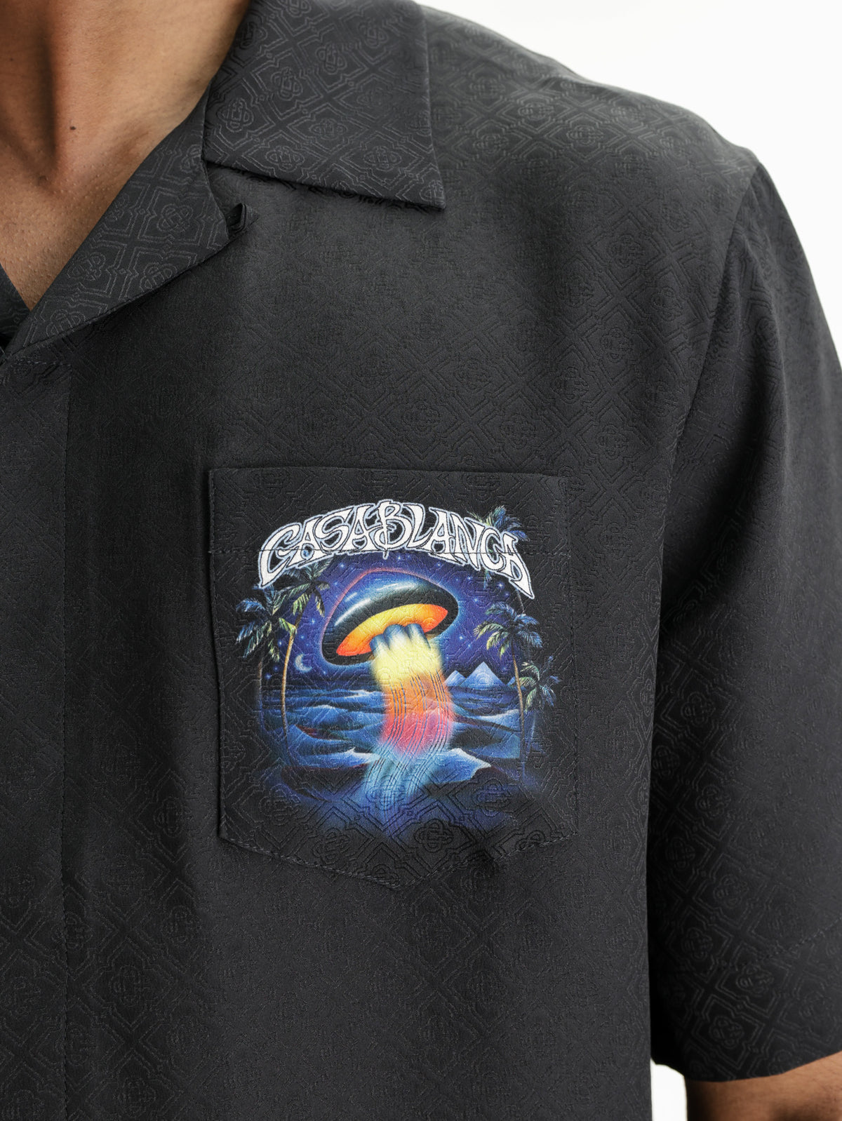 Casablanca Shirt Cuban Collar Ss Black