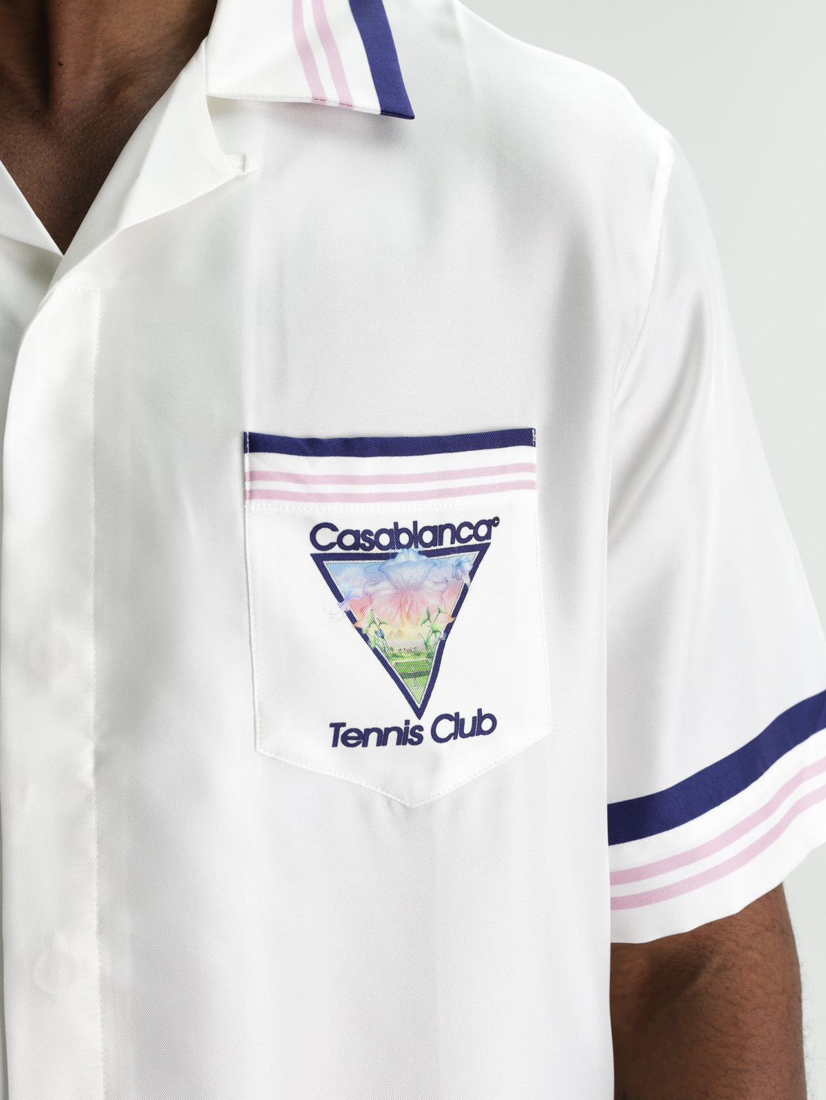 Casablanca Golfer Cuban Collar Ss White
