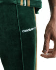 Casablanca Trackpant Velour Stripe Green/Brown/Off-White