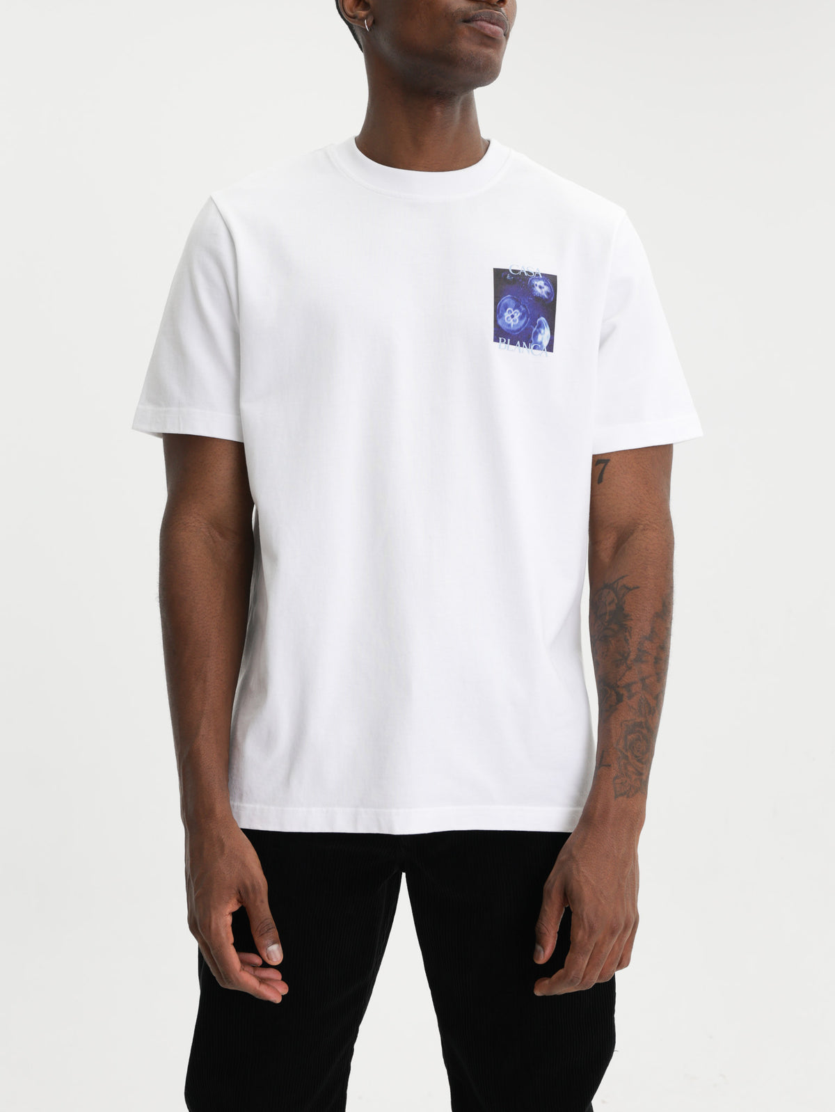 Casablanca Meduse Sportive Printed Classic T-Shirt White