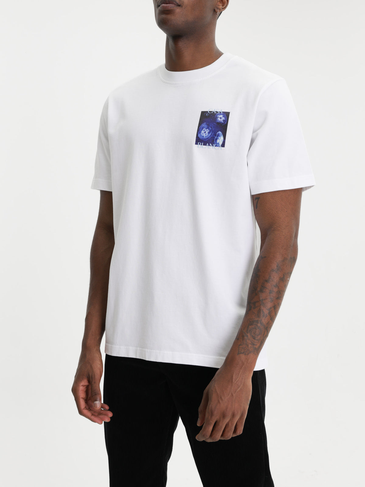 Casablanca Meduse Sportive Printed Classic T-Shirt White