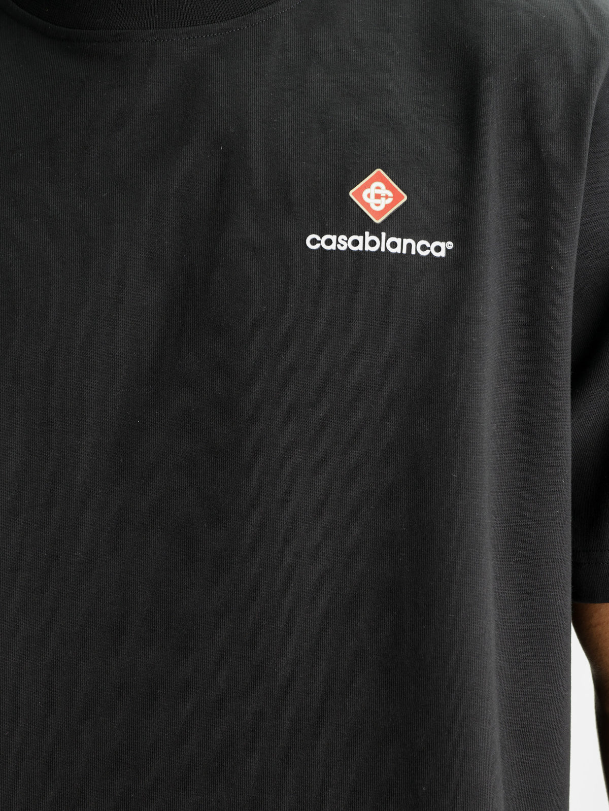 Casablanca Core Logo 3D Printed Classic T-Shirt Black