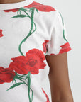 Kenzo T-Shirt Floral Off White-Red