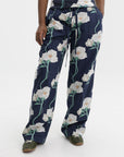 Kenzo Pants Floral Navy Blue