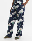 Kenzo Pants Floral Navy Blue