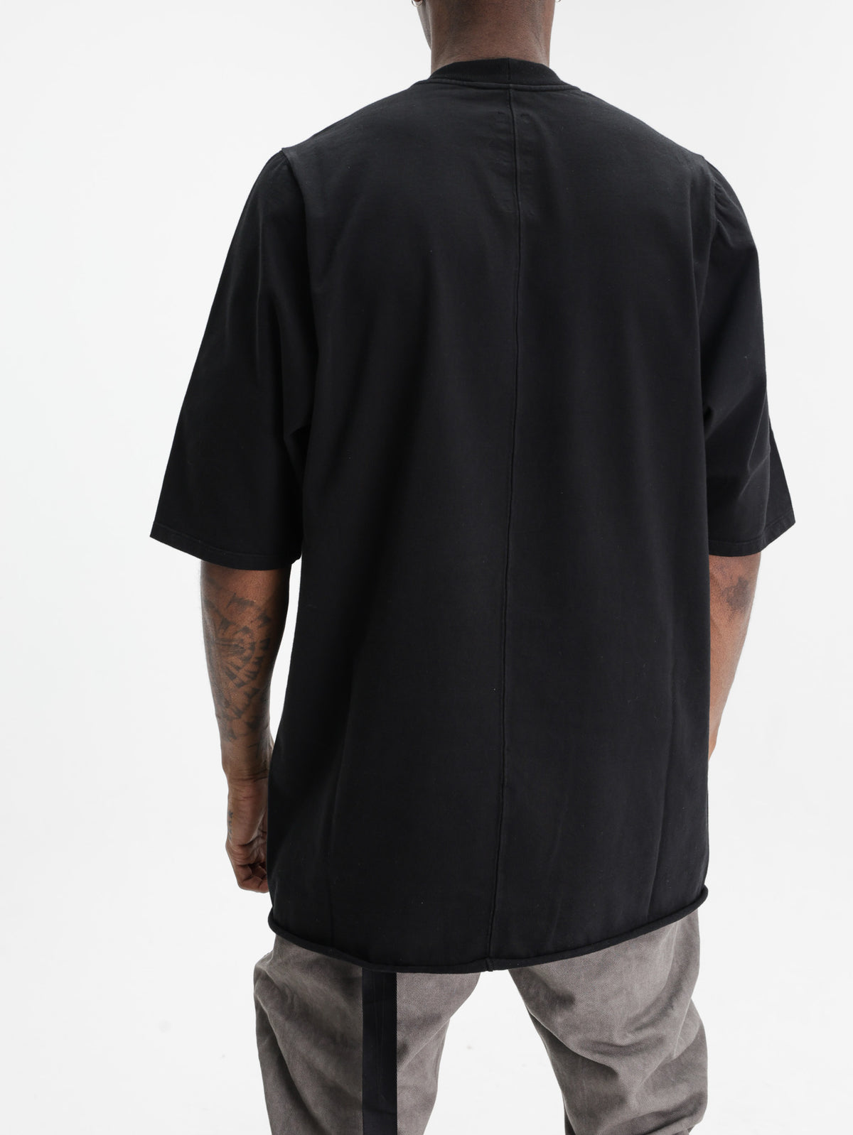 Rick Owens T-Shirt Jumbo Ss Knit Black/Pearl