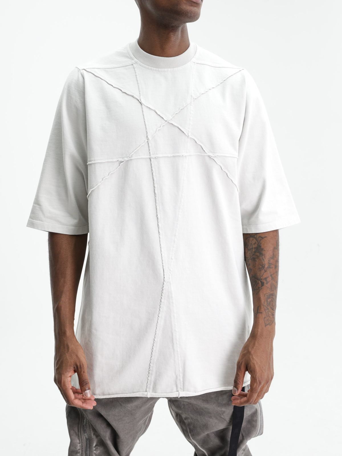 Rick Owens T-Shirt Jumbo Ss  Knit Milk Wash