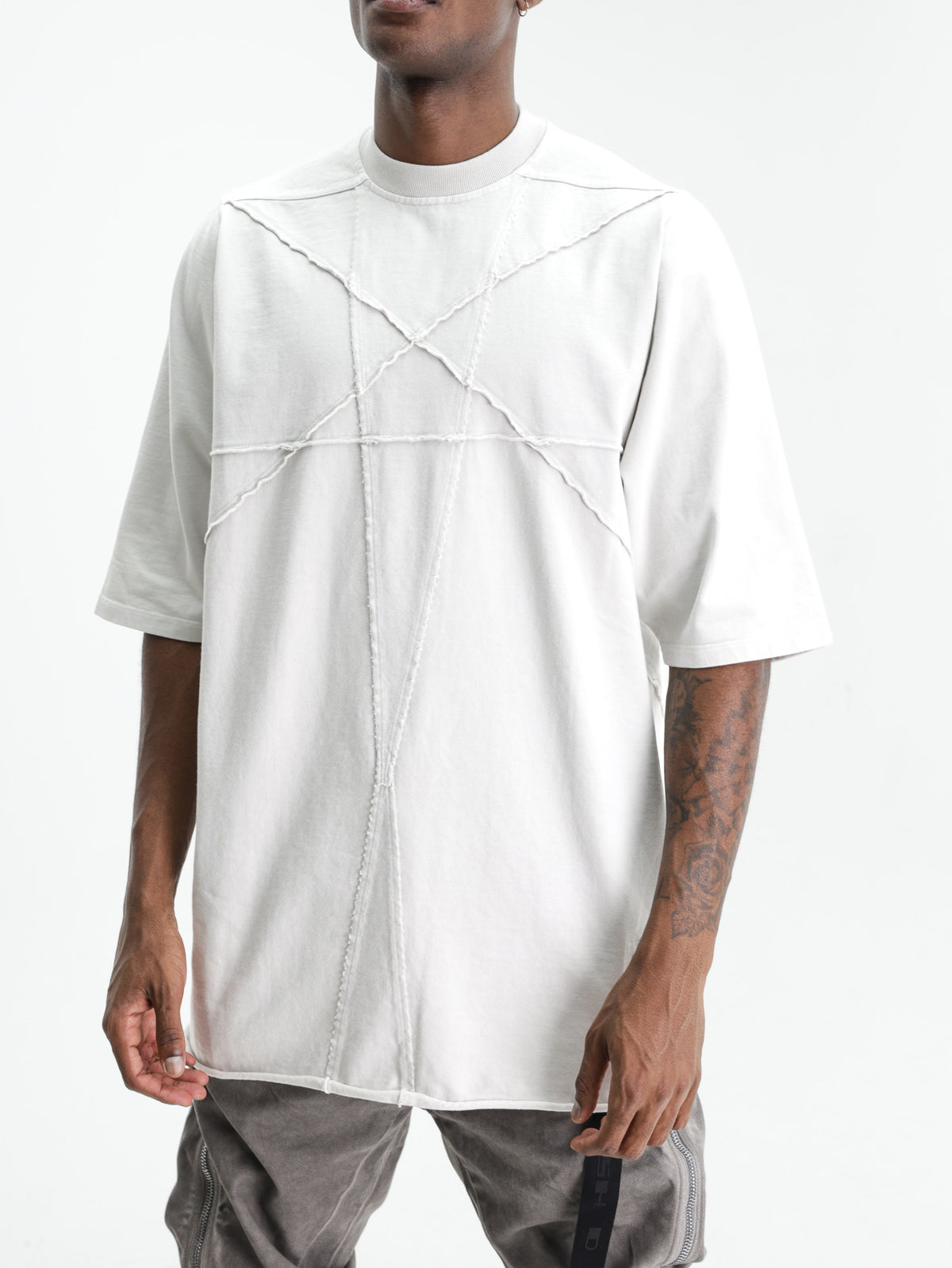 Rick Owens T-Shirt Jumbo Ss  Knit Milk Wash