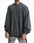 Rick Owens Sweater Hun Crewneck Knit Faded Black/Silver