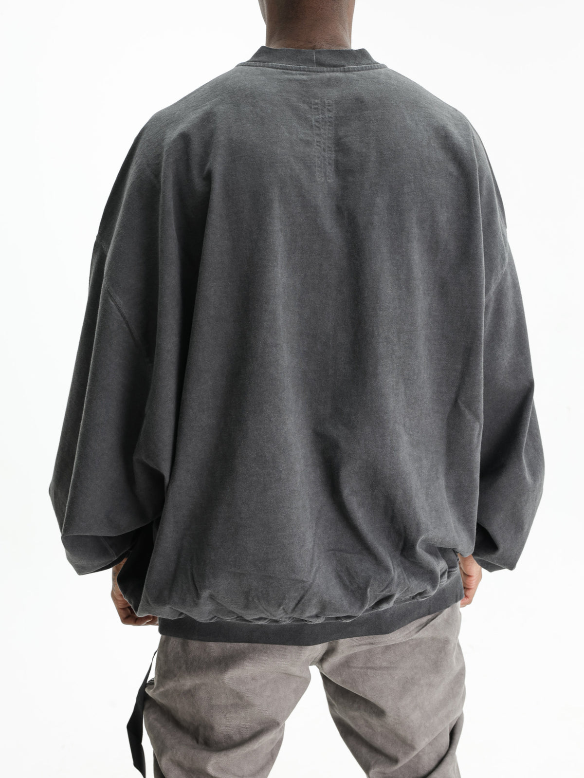 Rick Owens Sweater Hun Crewneck Knit Faded Black/Silver